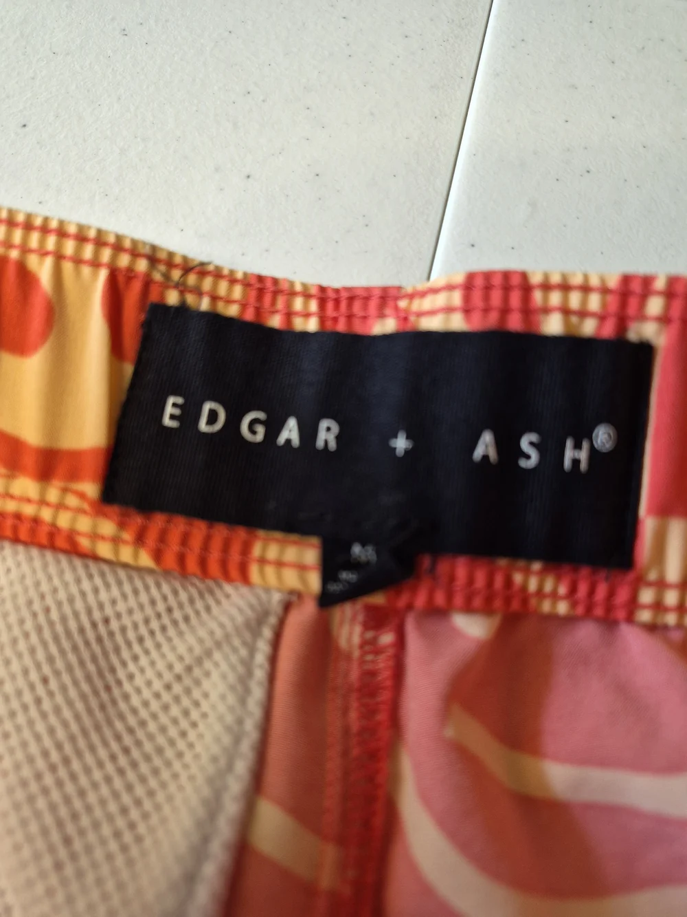 Men's Orange Smiley Print Drawstring Hybrid Shorts 4241/4